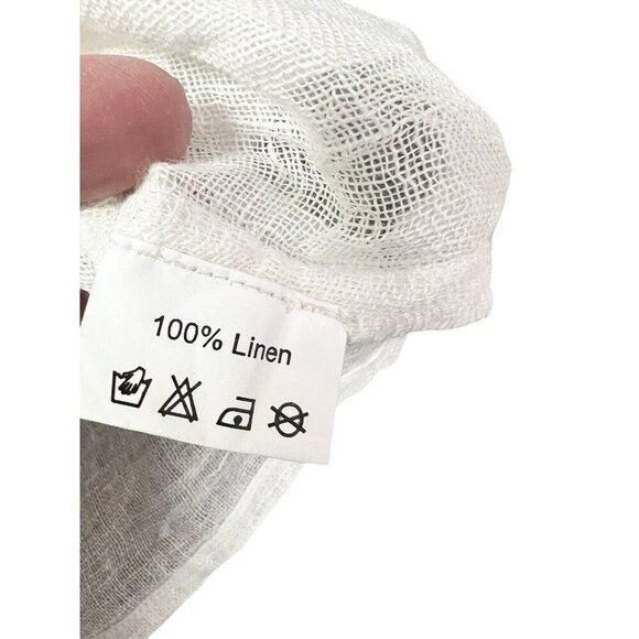 Namsar Lagenlook Natural LinenTunic Top Oversized Sz OS Sheer Neutral Minimalist - Picture 7 of 10